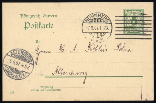 Altdeutschland Bayern, GA, Brief