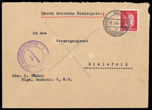 1944, Deutsche Besetzung II. WK Ostland, 20, Brief