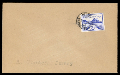 1943, Deutsche Besetzung II. WK Jersey, 7 y, FDC
