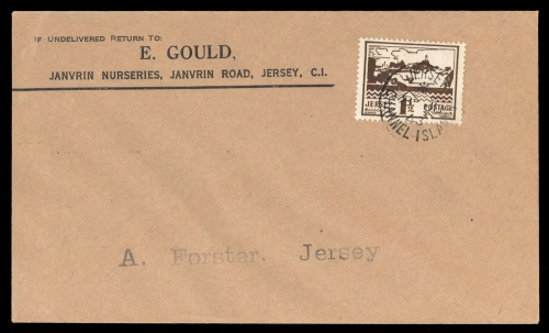 1943, Deutsche Besetzung II. WK Jersey, 5 y, FDC