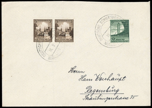 1938, Deutsches Reich, 665 (2) + 666, Brief