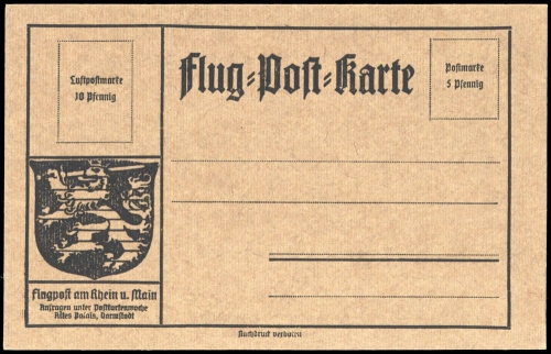 1912, Zeppelin,Zeppelinpost vor WW-I,Rhein-Main, IV A, Brief