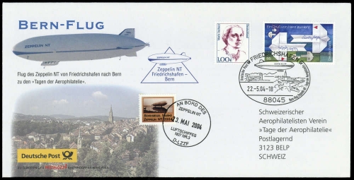 2004, Zeppelin,andere Luftschiffe,sonstiges, 2387 u.a., Brief