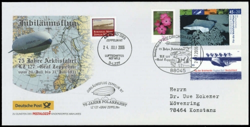 2006, Zeppelin,andere Luftschiffe,sonstiges, 2428 u.a., Brief