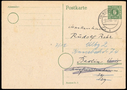 1945, SBZ Mecklenburg Vorpommern, P 6, Brief