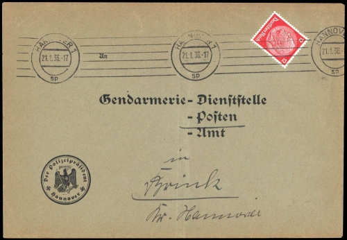 1934, Deutsches Reich, 519 POL, Brief