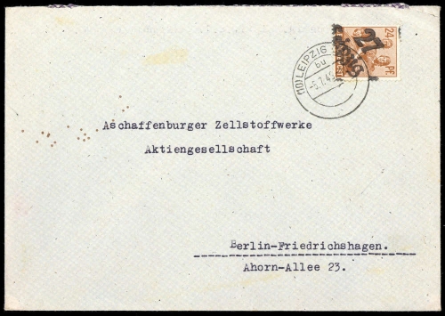 1948, SBZ Handstempel Bezirk 27, 174 V, Brief
