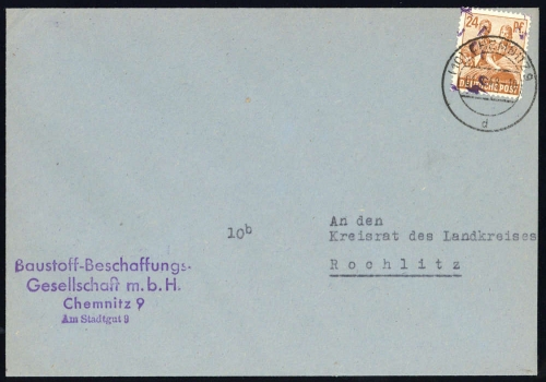 1948, SBZ Handstempel Bezirk 27, 174 V, Brief