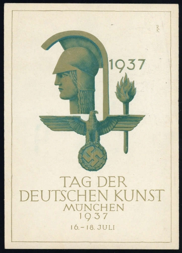 1937, III. Reich Propaganda,Haus der Kunst,, 648, Brief