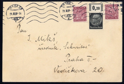 1939, Böhmen und Mähren, DR 512, Brief