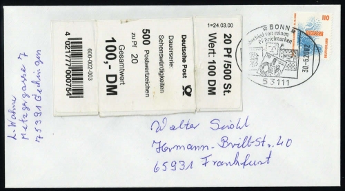 1998, Bundesrepublik Deutschland, 2009 A, Brief