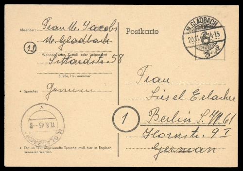 1945, Bizone, GA, Brief