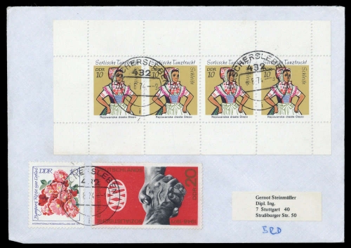 1971, DDR, HBl. 12IA u.a., Brief
