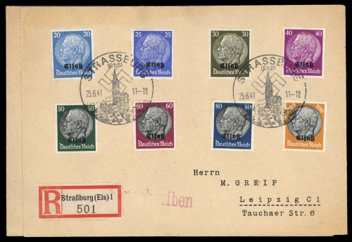 1940, Deutsche Besetzung II. WK Elsass, 1-16, Brief