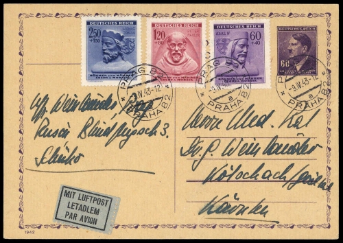 1943, Böhmen und Mähren, 114-116 + GA, Brief