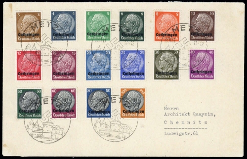 1940, Deutsche Besetzung II. WK Lothringen, 1-16, Brief