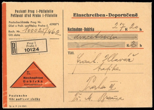 1942, Böhmen und Mähren, Brief