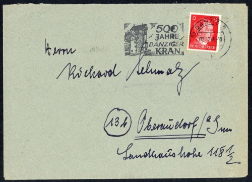 Danzig, DR 827, Brief