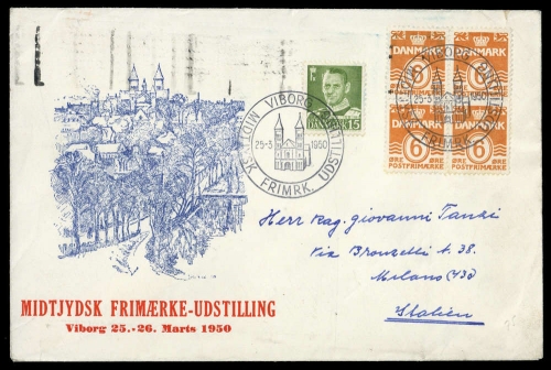 1950, Dänemark, 302 u.a., Brief