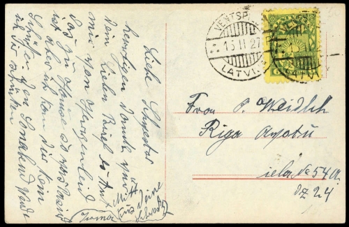 1927, Lettland, 103, Brief