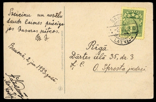 1933, Lettland, 118, Brief