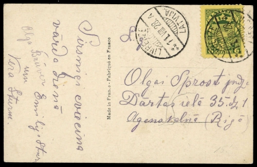 1928, Lettland, 103, Brief