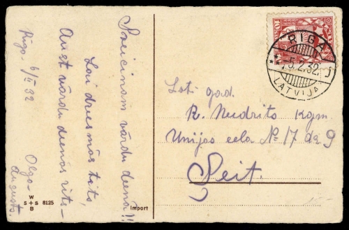 1932, Lettland, 119, Brief