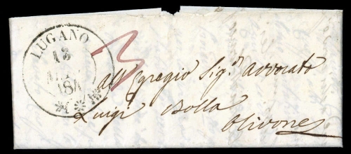 1846, Schweiz, Brief