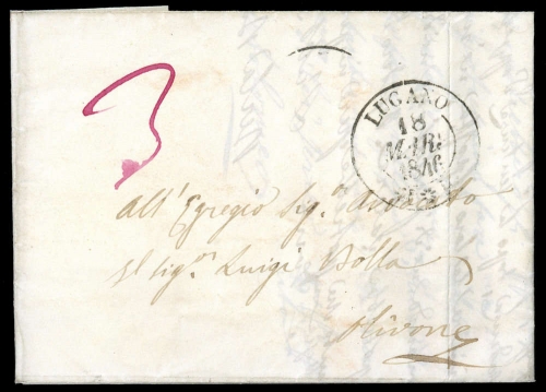 1846, Schweiz, Brief