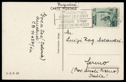 1939, Belgien, 482, Brief
