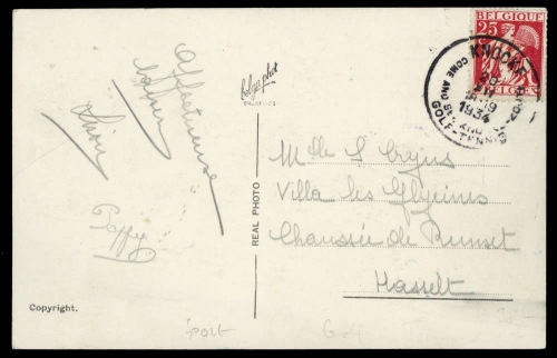 1934, Belgien, 330, Brief