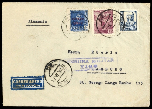 1939, Spanien, 796 I u.a., Brief