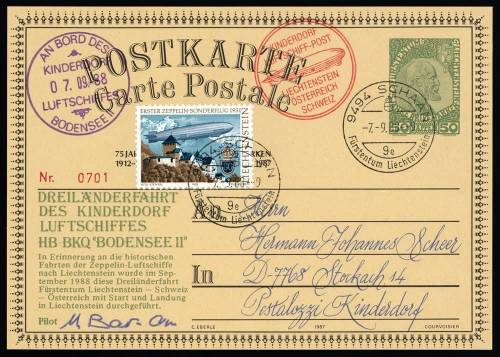 1988, Bundesrepublik Deutschland, Palmer LBP 3, Brief