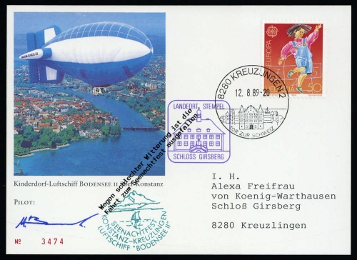 1989, Bundesrepublik Deutschland, Palmer LBP 7, Brief