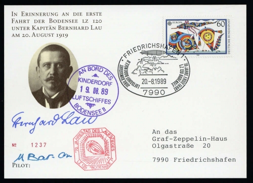 1989, Bundesrepublik Deutschland, Palmer LBP 8, Brief