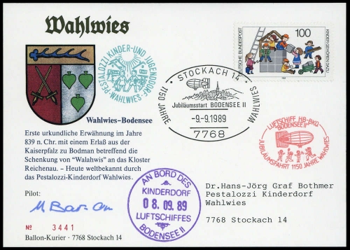 1989, Bundesrepublik Deutschland, Palmer LBP 9, Brief