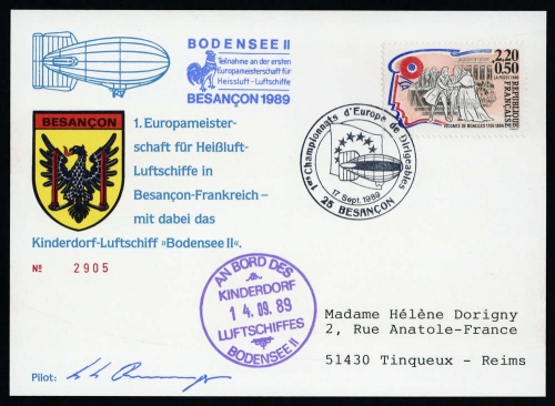 1989, Bundesrepublik Deutschland, Palmer LBP 10, Brief