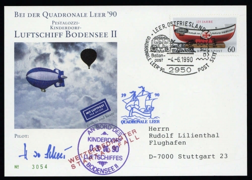 1990, Bundesrepublik Deutschland, Palmer LBP 12, Brief