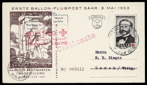 1953, Saar, 343, Brief