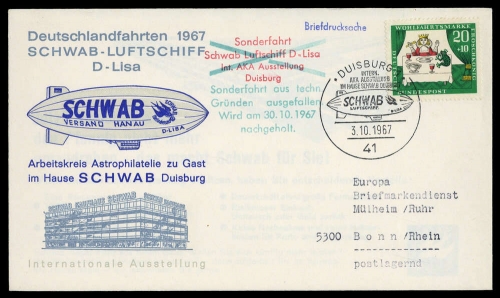 1967, Bundesrepublik Deutschland, 524, Brief