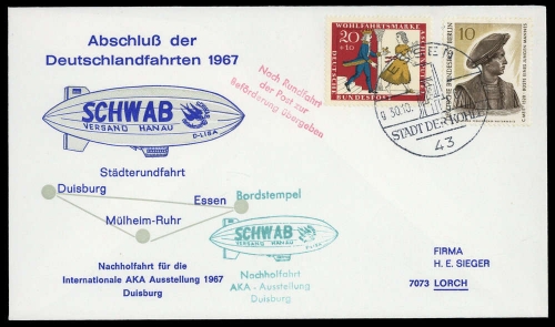 1967, Bundesrepublik Deutschland, 486 u. 303 Berlin, Brief