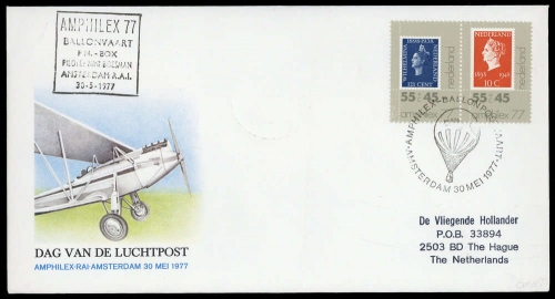 1977, Niederlande, 1103-04, Brief