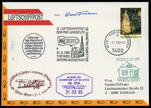 1993, UNO Wien, 19 u.a., Brief