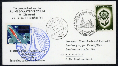 1964, Niederlande, 827, Brief
