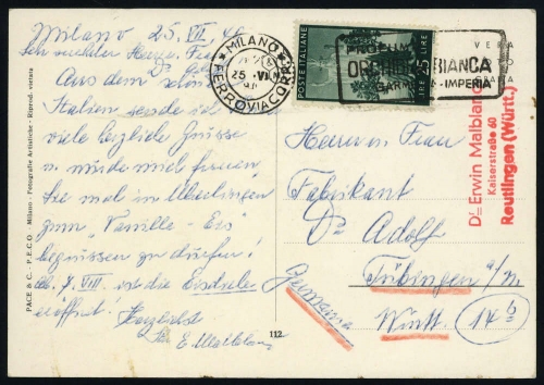 1946, Italien, 684, Brief