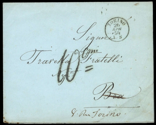 1854, Italien, Brief
