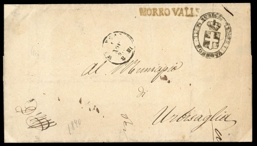 1840, Italien, Brief