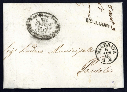1865, Italien, Brief