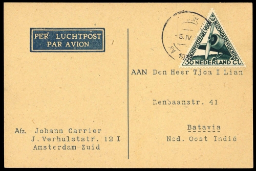 1937, Niederlande, 267, Brief