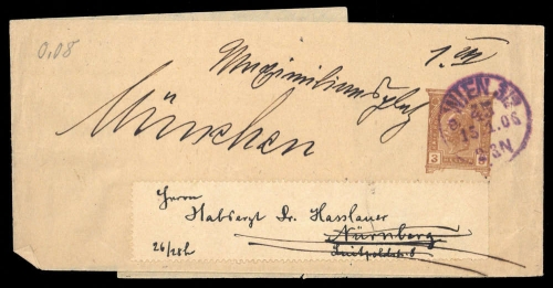 1906, Österreich, S 6, Brief